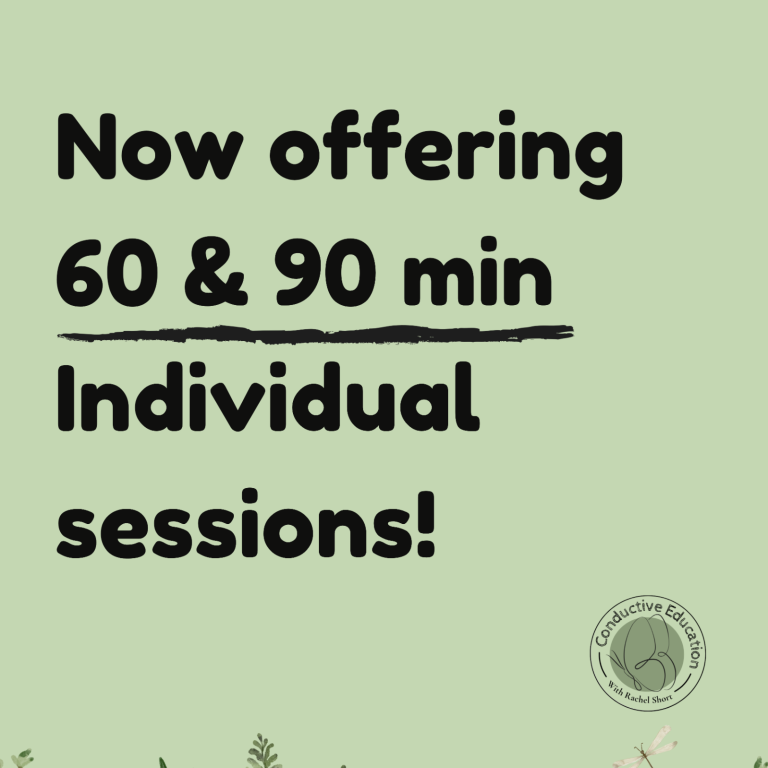 Announcement for individual sessions lasting 60 and 90 minutes.